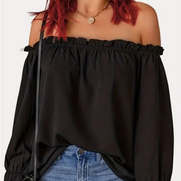 3 for 26 - Off the shoulder Black shirt - Picture 1 of 8